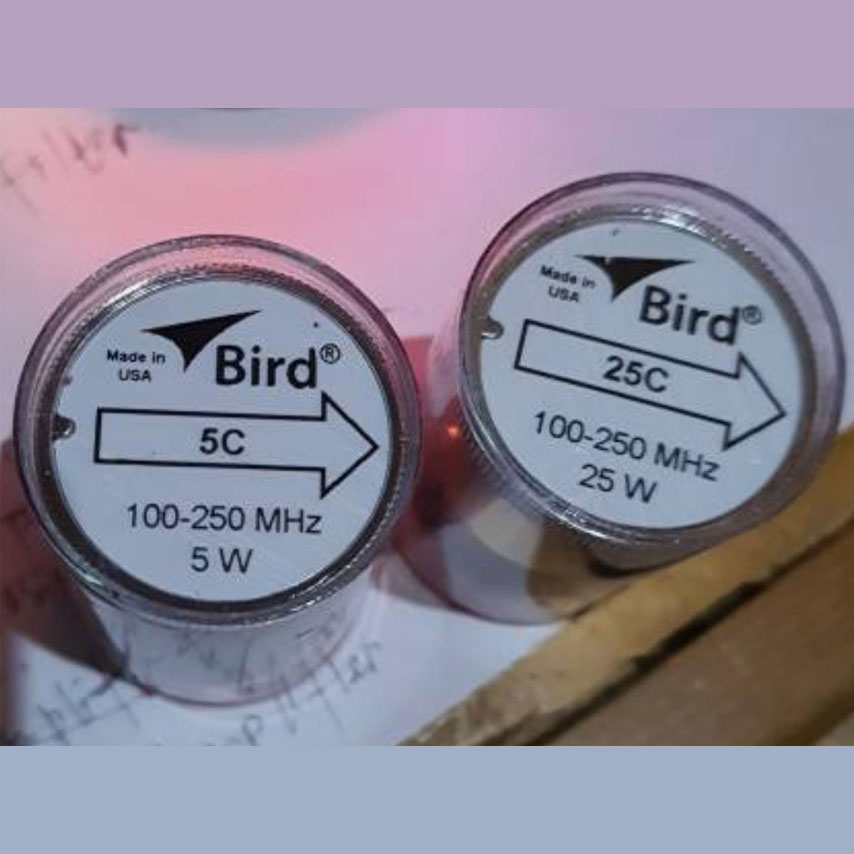 Element Wattmeter untuk Bird model 43  frekuensi 100-250 MHz (varian power rating 5W, 10W, 25W, 50W, 100W, 250W)