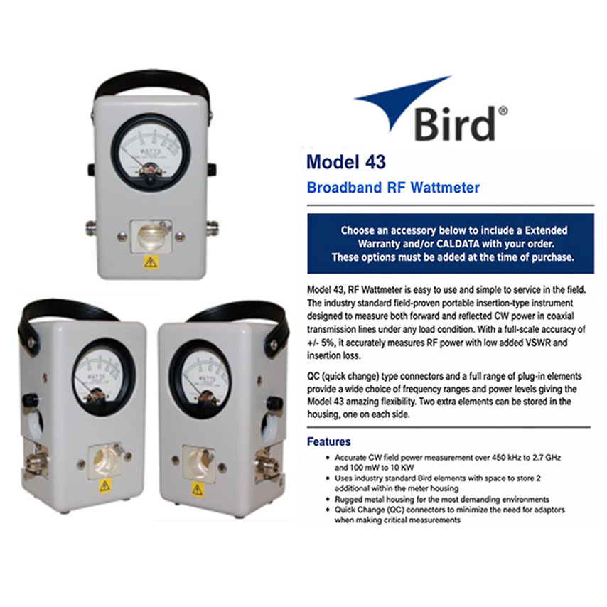 Bird Analog RF Wattmeter model 43