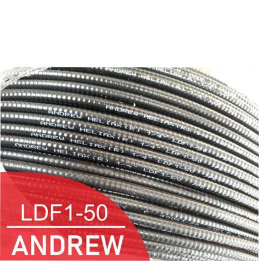 RF Coaxial Kabel heliax LDF1-50 uk. 14 inch 50 Ohm merk andrew Kabel HELIAX&reg; LDF1-50 Andrew
<p>merupakan kabel coaxial profesional berimpedansi 50 Ohm yang dirancang untuk aplikasi RF (Radio Frequency), telekomunikasi, sistem antena, repeater, BTS, navigasi penerbangan, komunikasi radio, jaringan wireless, hingga instalasi microwave berperforma tinggi.</p>

<p>Kabel ini menggunakan konstruksi corrugated copper outer conductor dan low density foam dielectric yang memberikan redaman (attenuation) rendah, efisiensi transmisi tinggi, serta performa sinyal yang stabil pada berbagai rentang frekuensi. Cocok digunakan untuk kebutuhan indoor maupun outdoor dengan ketahanan yang baik terhadap lingkungan operasional.</p>

