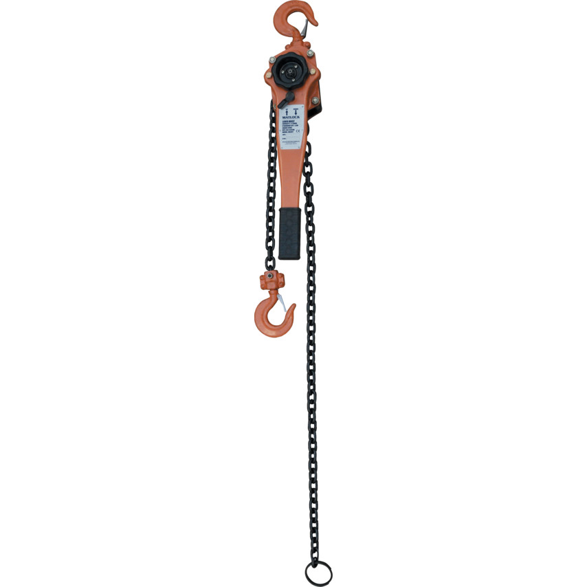 3.0 TON 1.5MTR LEVER HOIST C/W OVERLOAD BREAK 750 to 3000kg range capacities. Fitted with heat treated and ground, triple-spur geared shaft and pinion. Hooks fitted with robust safety latches and rotate 360 degrees. Includes mechanical overload brake for extra safety
