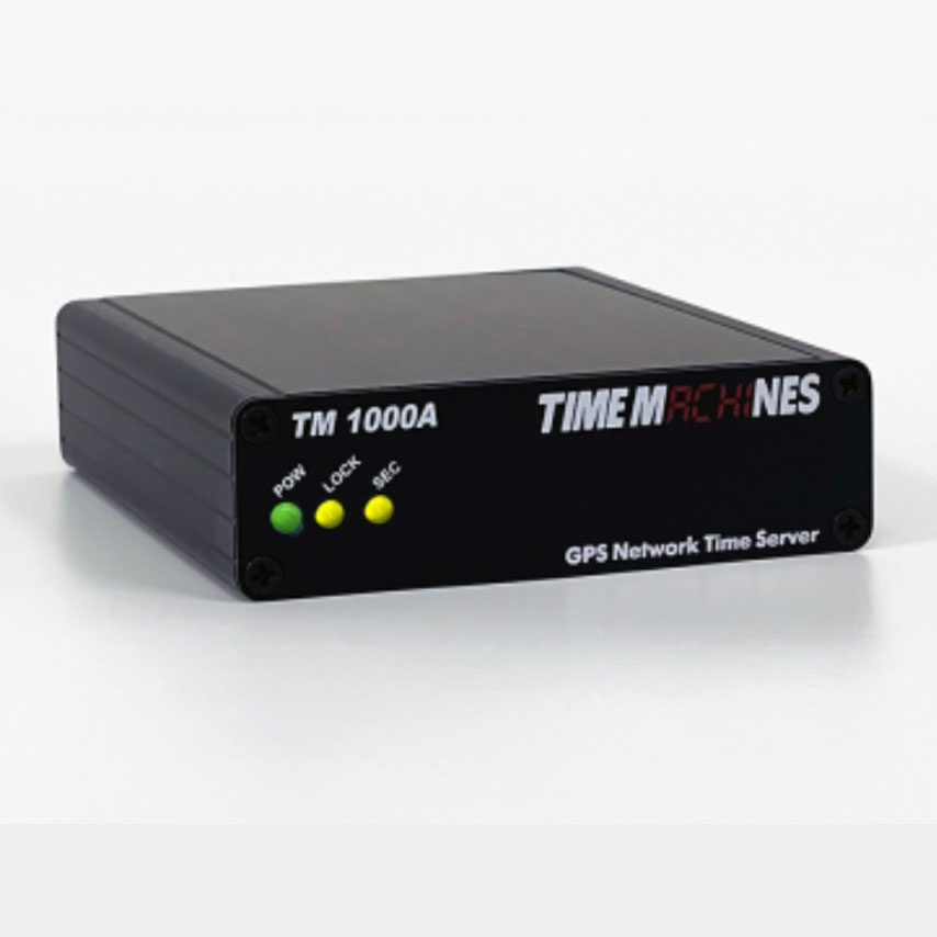 GPS NTP Server merk time machines model TM1000A <p>TimeMachines® GPS NTP Network Time Server (TM1000A)</p>
<p>adalah perangkat server waktu berbasis GPS yang menyediakan waktu yang akurat untuk semua komputer dan perangkat pencatat waktu di jaringan Anda. Dengan menempatkan server waktu di jaringan lokal, paket waktu (S)NTP dapat disediakan tanpa mengharuskan sistem terhubung ke internet untuk mendapatkan sinkronisasi waktu Stratum 1.</p>